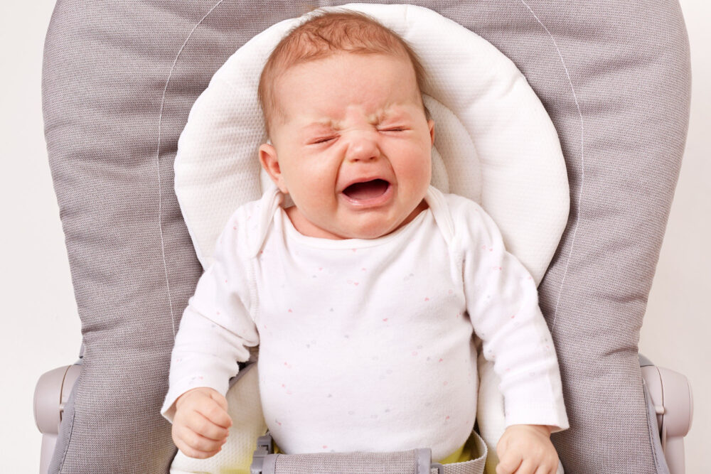 a baby crying