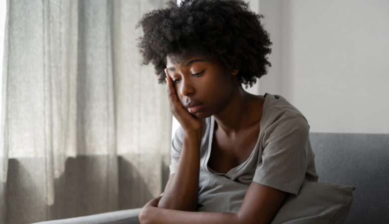 a lady looking tired