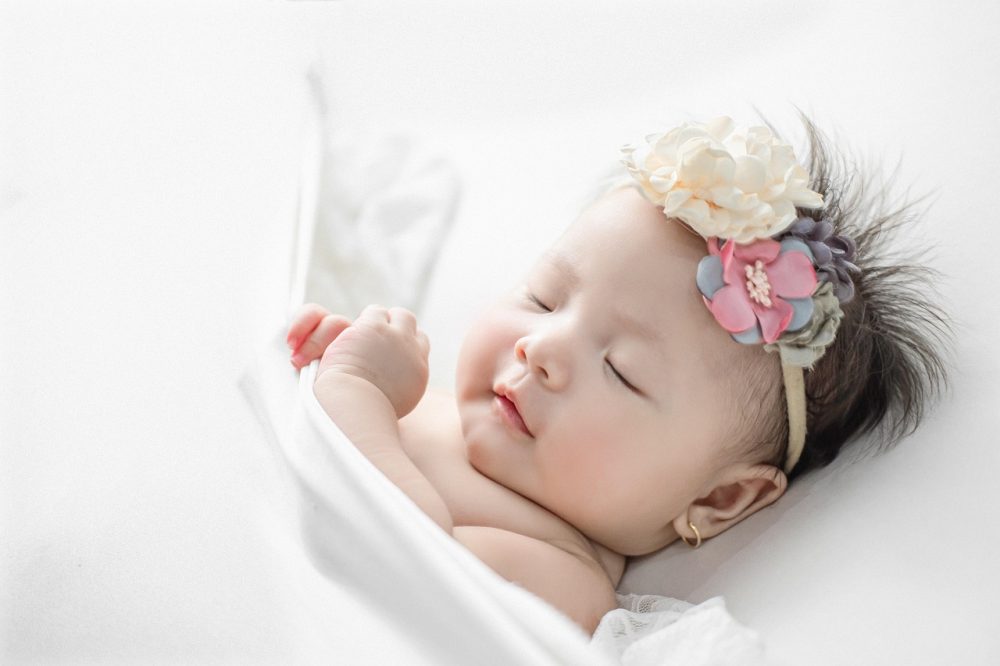 a baby sleeping peacefully