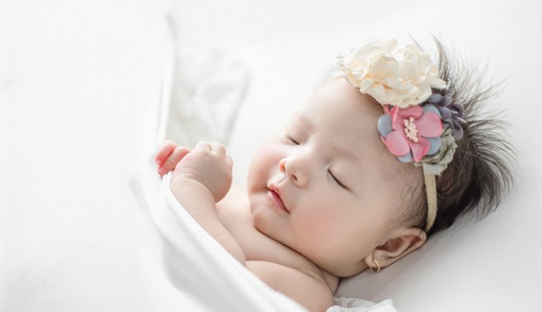 a baby sleeping peacefully