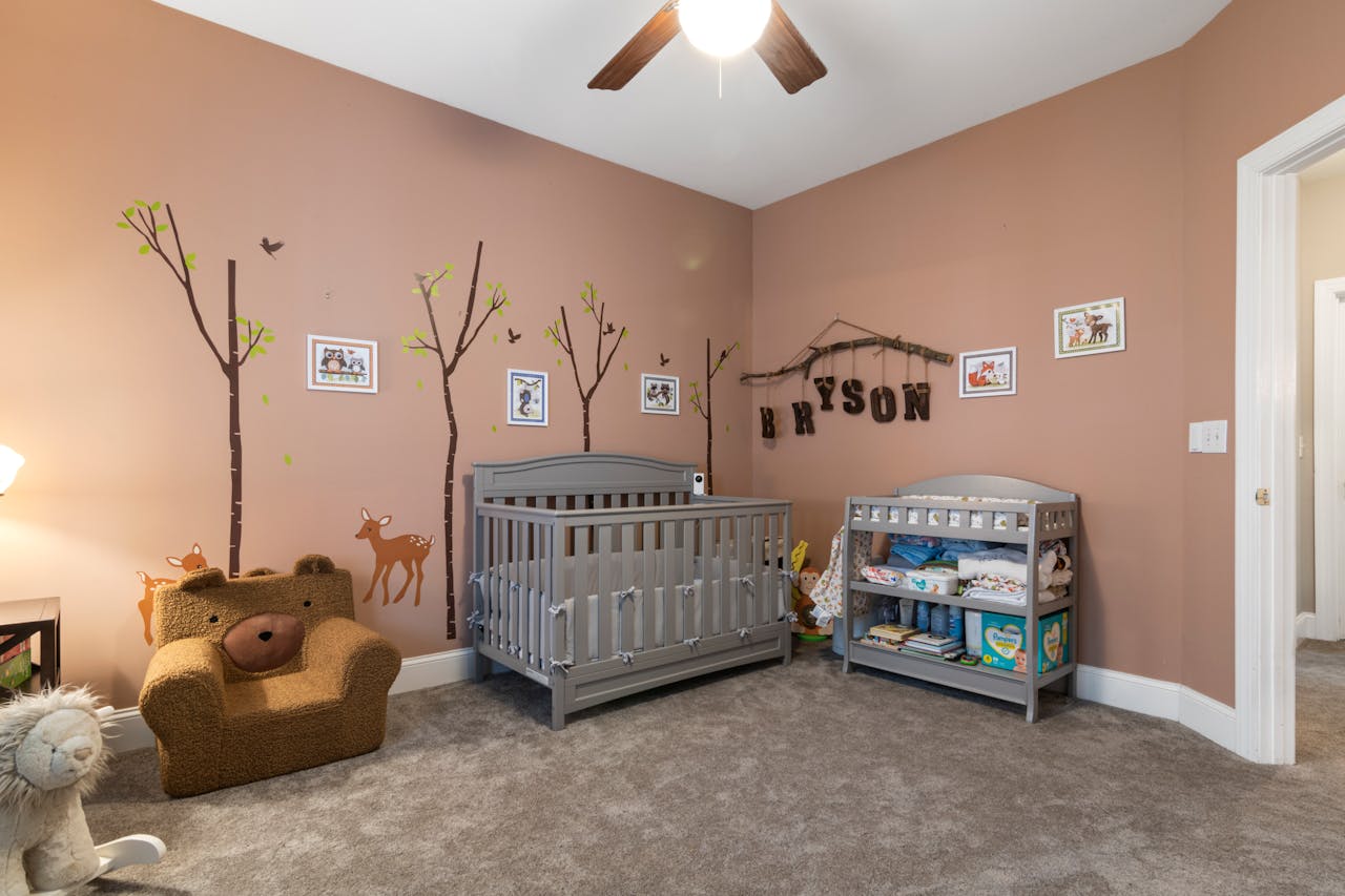 a room prepared for a baby