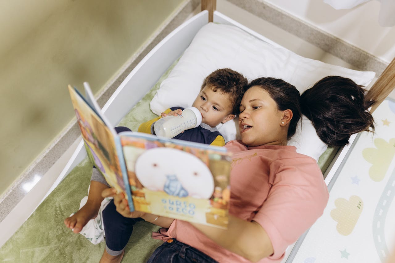 mother reading bedtime stories