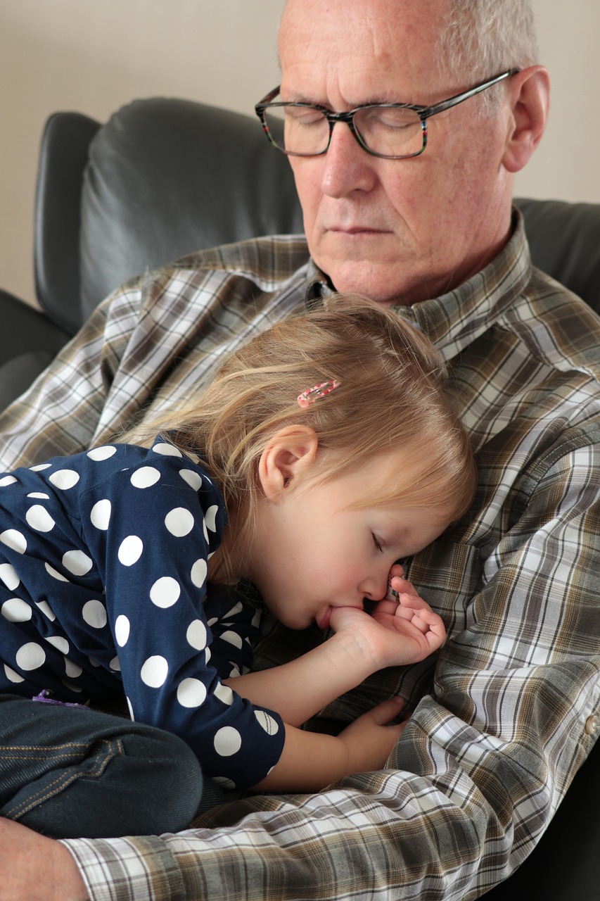 image of grandfather and granddaughter
